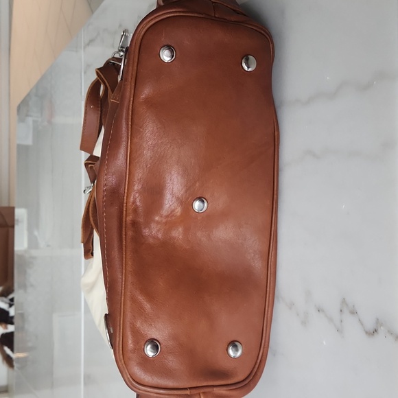 Nena & Co. Brown Leather Bag with Colorful Embroidery - Picture 3 of 12